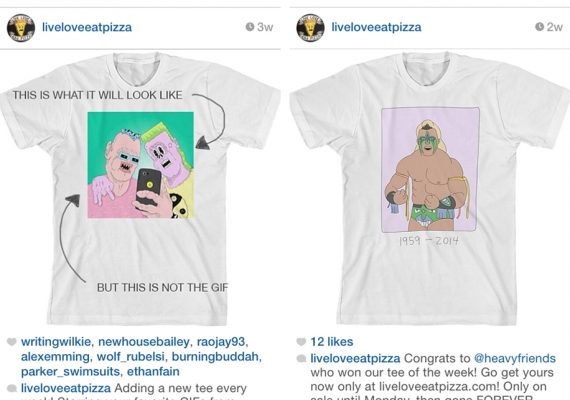 Social Media Flyers/Posts for Live Love Eat Pizza Branded Merch