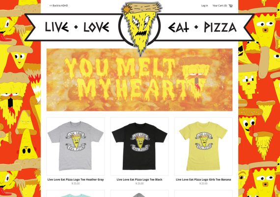 Live Love Eat Pizza Website: Webstore