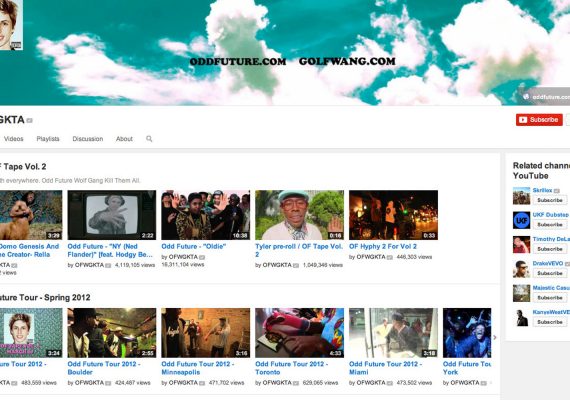 Odd Future Website: YouTube Video Channel