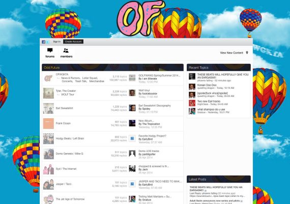 Odd Future Talk Website: Fan Forums – Message Boards